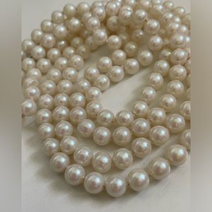 Vintage Faux 52” in Pearl Necklace Beautiful for Layering